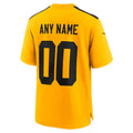 Kdoa Custom P.Steelers Gold Alternate Game Stitched Jerseys