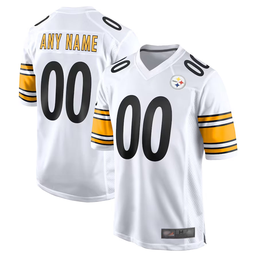 Kdoa Custom P.Steelers White Home Game Stitched Jerseys