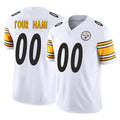 Kdoa Custom P.Steelers White Limited Vapor F.U.S.E. Home Game Any Name & Numbers Stitched Jerseys