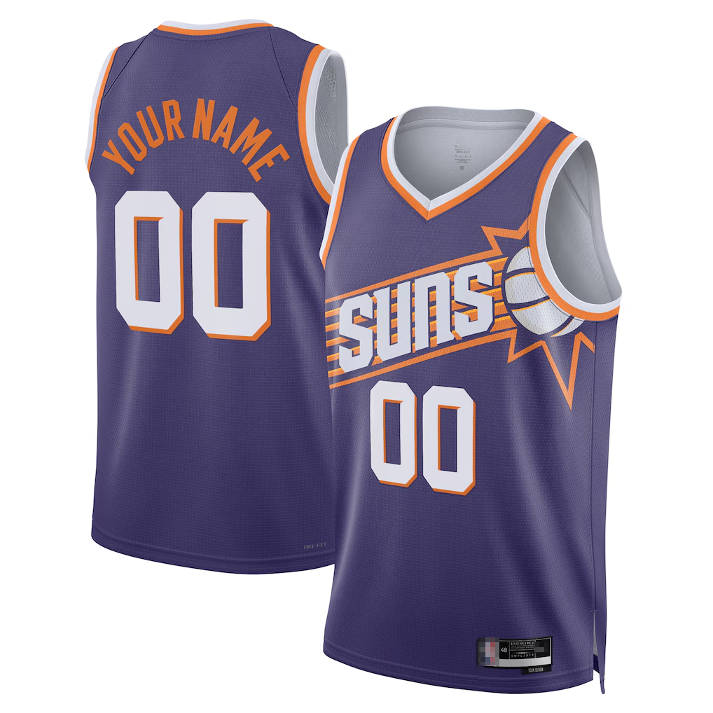 Kdoa Custom P.Suns Purple Swingman Jerseys - Icon Edition