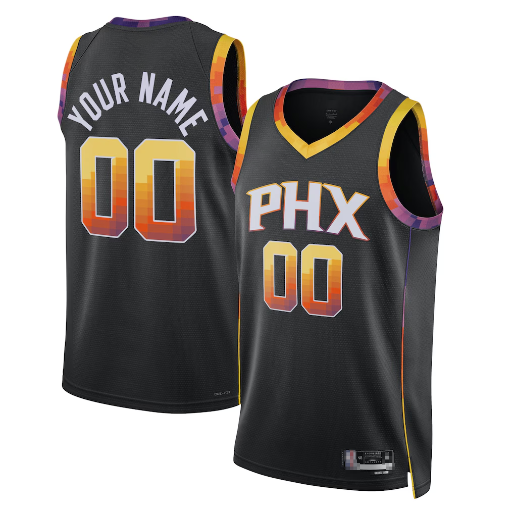 Kdoa Custom P.Sunss Black 2022-2023 Swingman Jerseys - Statement Edition