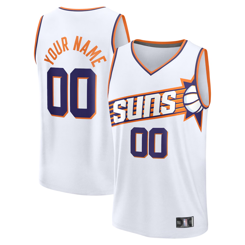 Kdoa Custom P.Sunss Fanatics White Fast Break Jerseys - Association Edition