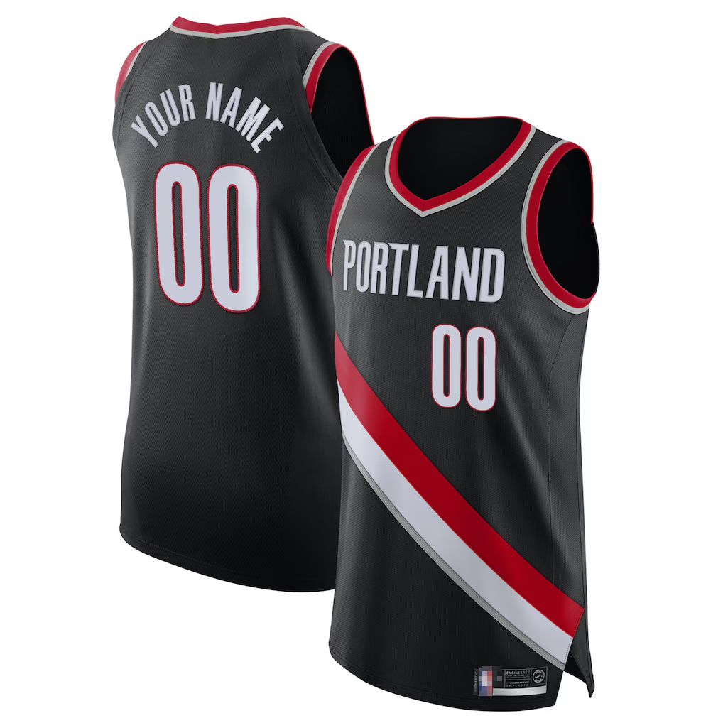 Kdoa Custom PT.Blazers Black 2020-2021 Authentic Jerseys - Icon Edition