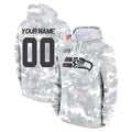 Kdoa Custom S.Seahawks Arctic Camo Limited Salute to Service Pullover Hoodies Game Any Name & Numbers Stitched Jerseys