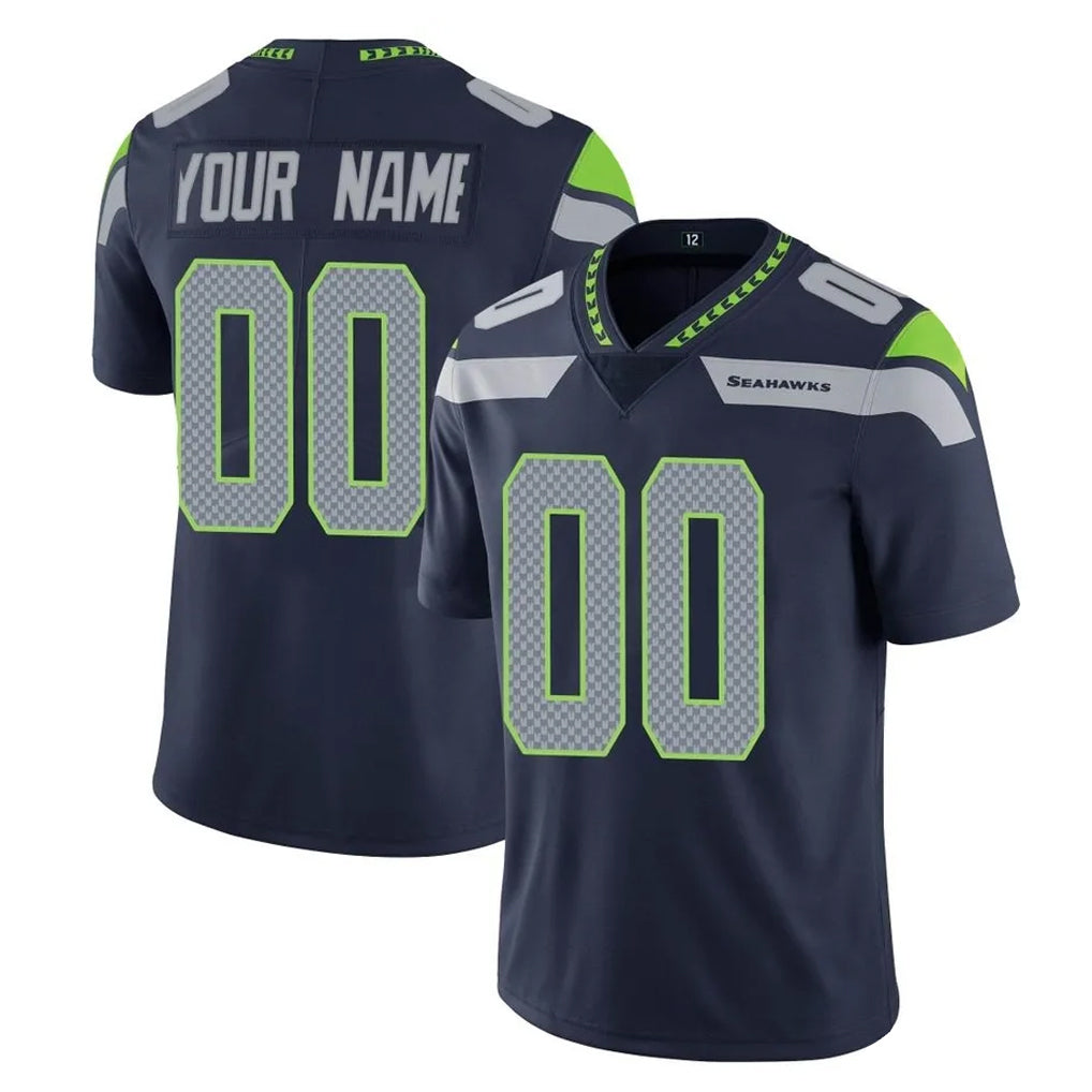 Kdoa Custom S.Seahawks Navy Limited Vapor Untouchable Home Game Any Name & Numbers Stitched Jerseys