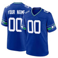 Kdoa Custom S.Seahawks Royal Throwback Home Game Any Name & Numbers Stitched Jerseys