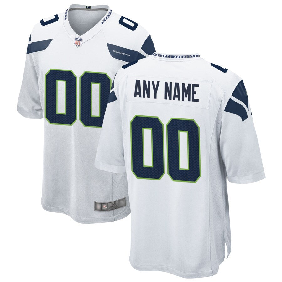 Kdoa Custom S.Seahawks White Home Game Stitched Jerseys