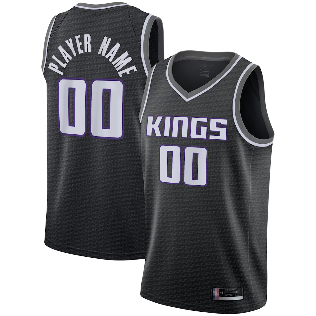 Kdoa Custom S.kings Black Swingman Jerseys - Statement Edition