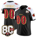 Kdoa Custom SF.49ers Black-White Limited 80th Rivalries Collection Home Game Any Name & Numbers Stitched Jerseys
