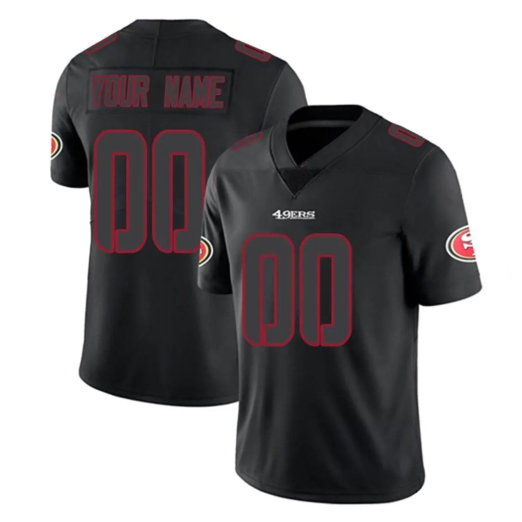 Kdoa Custom SF.49ers Black Impact Limited Home Game Any Name & Numbers Stitched Jerseys