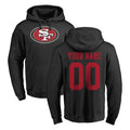 Kdoa Custom SF.49ers Black LOGO Pullover Hoodies Home Game Any Name & Numbers Stitched Jerseys