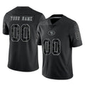 Kdoa Custom SF.49ers Black Limited Reflective Home Game Any Name & Numbers Stitched Jerseys