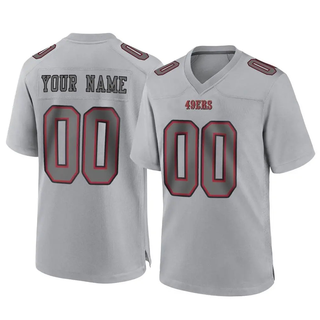 Kdoa Custom SF.49ers Gray Atmosphere Fashion Home Game Any Name & Numbers Stitched Jerseys
