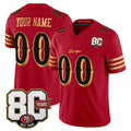 Kdoa Custom SF.49ers Red Limited 80th Rivalries Collection Home Game Any Name & Numbers Stitched Jerseys
