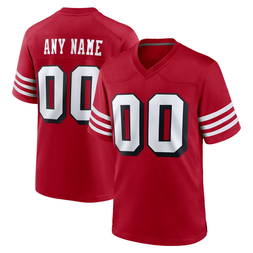 Kdoa Custom SF.49ers Red Limited Alternate Vapor Home Game Any Name & Numbers Stitched Jerseys