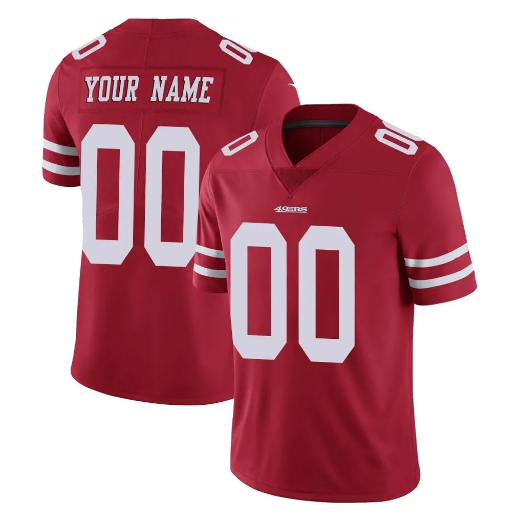 Kdoa Custom SF.49ers Red Limited Vapor Untouchable Home Game Any Name & Numbers Stitched Jerseys