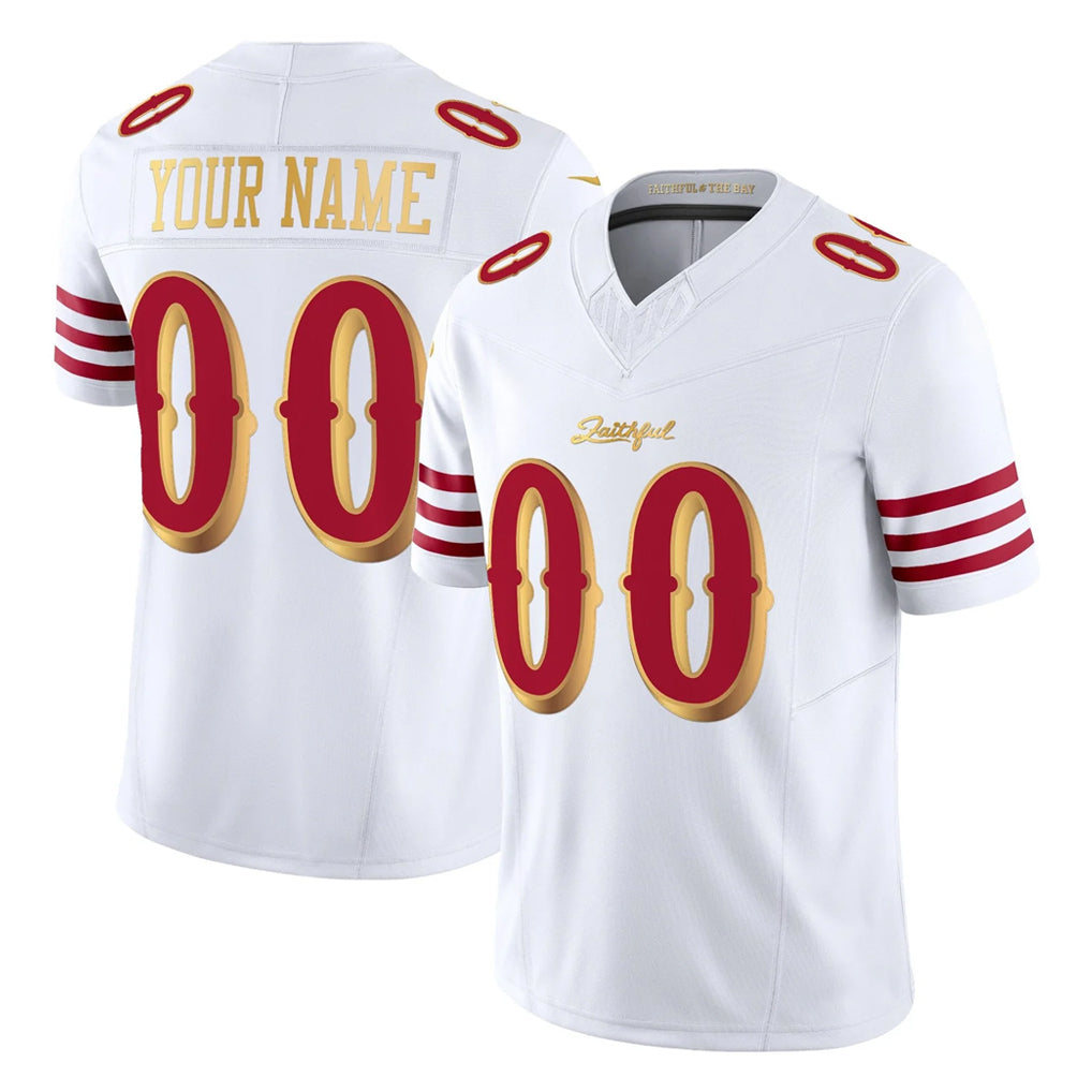 Kdoa Custom SF.49ers White 2025 Rivalries Collection Game Limited Any Name & Numbers Stitched Jerseys
