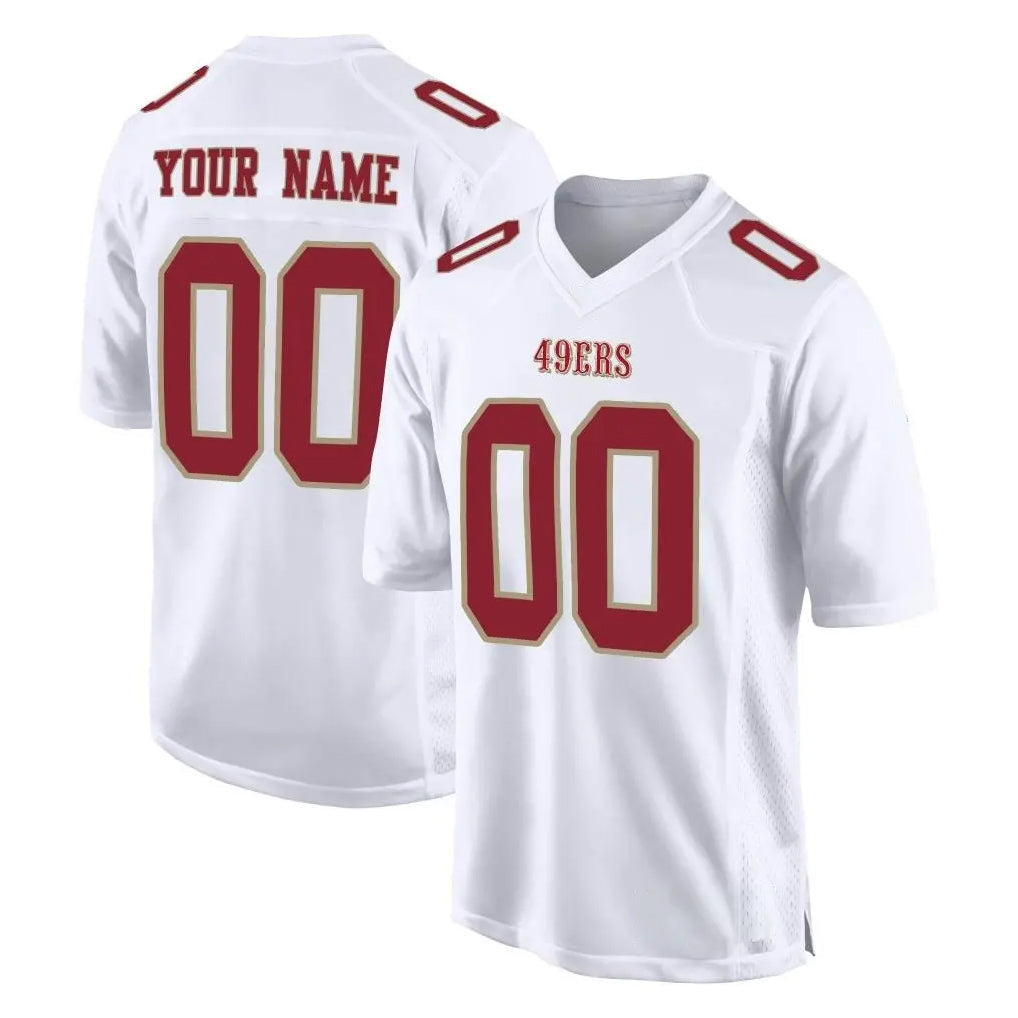 Kdoa Custom SF.49ers White Fashion Home Game Any Name & Numbers Stitched Jerseys