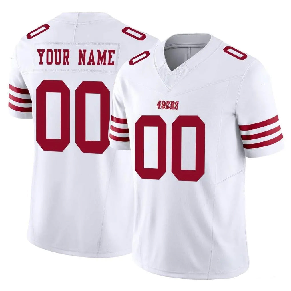 Kdoa Custom SF.49ers White Limited Vapor F.U.S.E. Home Game Any Name & Numbers Stitched Jerseys