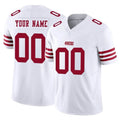 Kdoa Custom SF.49ers White Limited Vapor F.U.S.E. Home Game Any Name & Numbers Stitched Jerseys