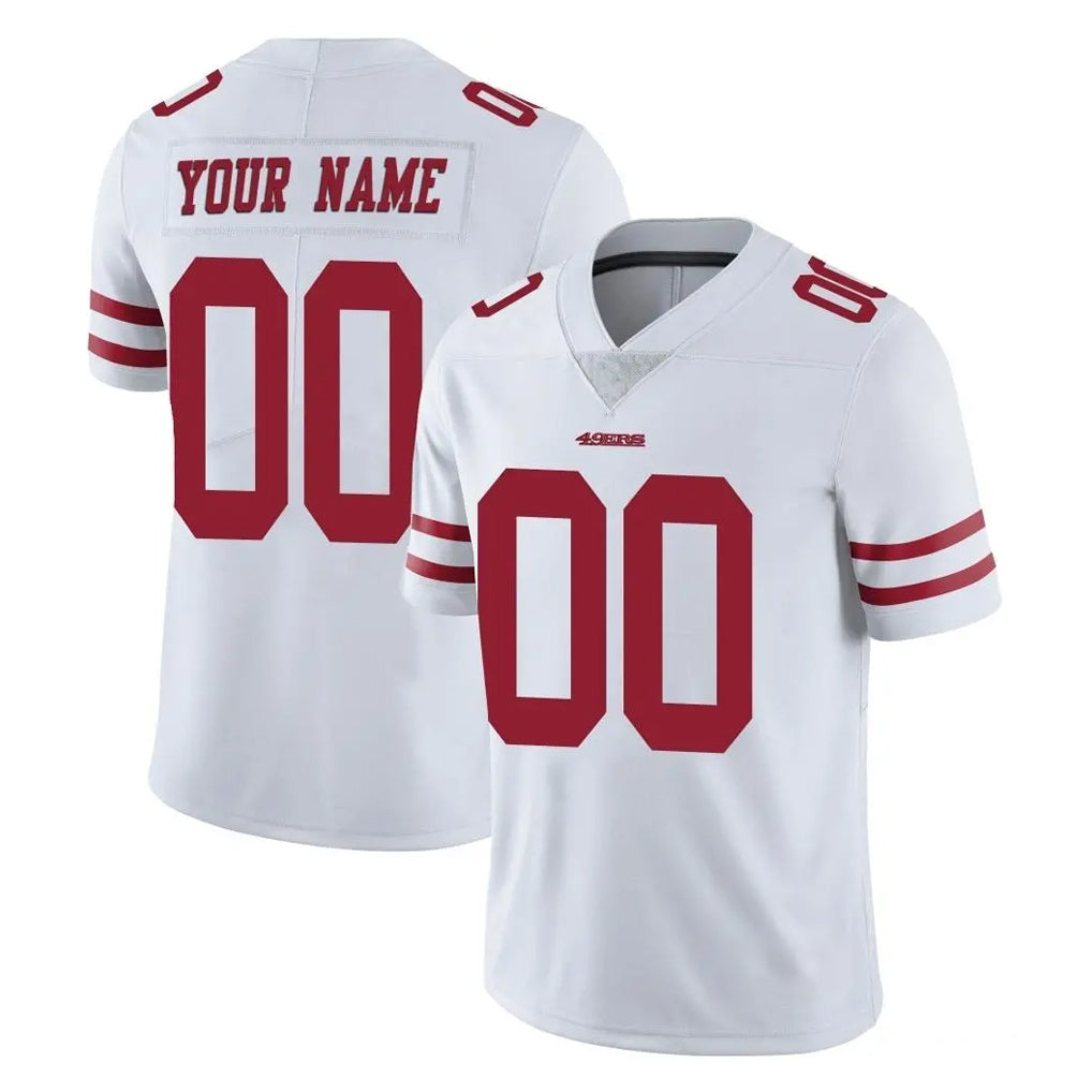 Kdoa Custom SF.49ers White Limited Vapor Untouchable Home Game Any Name & Numbers Stitched Jerseys
