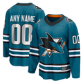 Kdoa Custom S.Jose Sharks Teal Home Breakaway Jerseys
