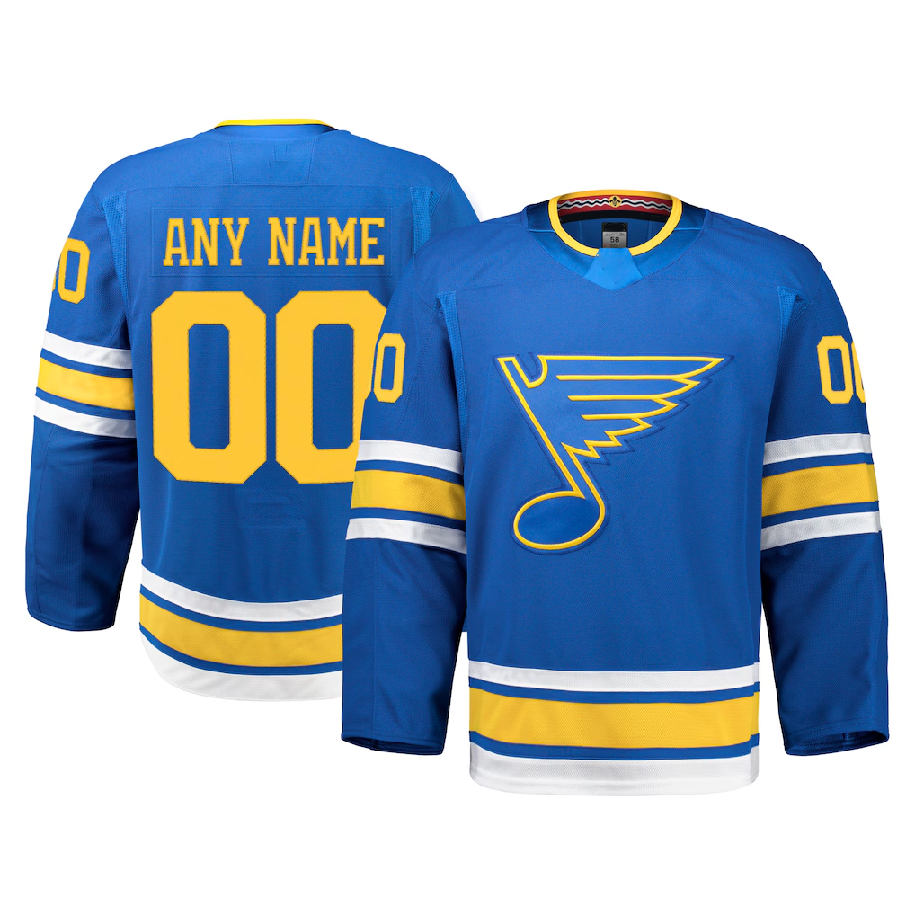 Kdoa Custom St.L.Blues Blue Home Authentic Pro Jerseys