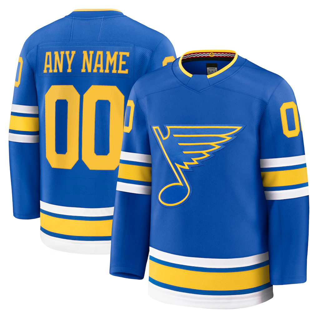 Kdoa Custom St.L.Blues Blue Home Premium Jerseys