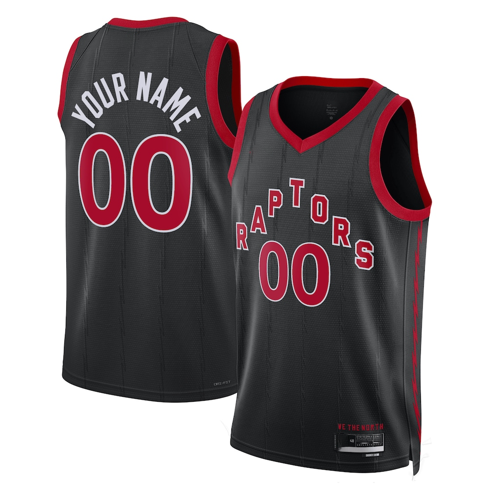 Kdoa Custom T.Raptors Black 2022-23 Swingman Jerseys - Statement Edition