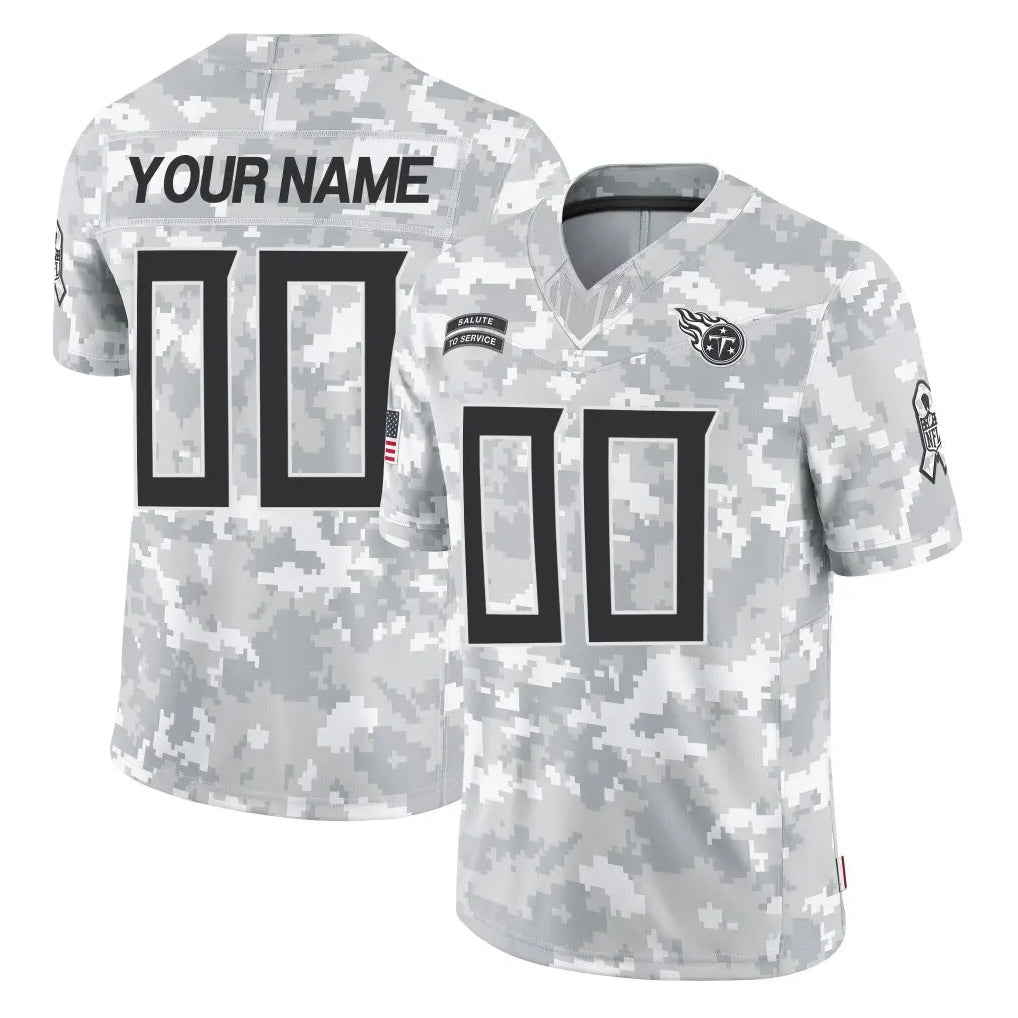Kdoa Custom T.Titans Arctic Camo Limited Salute to Service Home Game Any Name & Numbers Stitched Jerseys