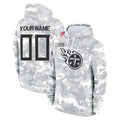 Kdoa Custom T.Titans Camo Arctic Salute to Service Pullover Hoodies Home Game Any Name & Numbers Stitched Jerseys