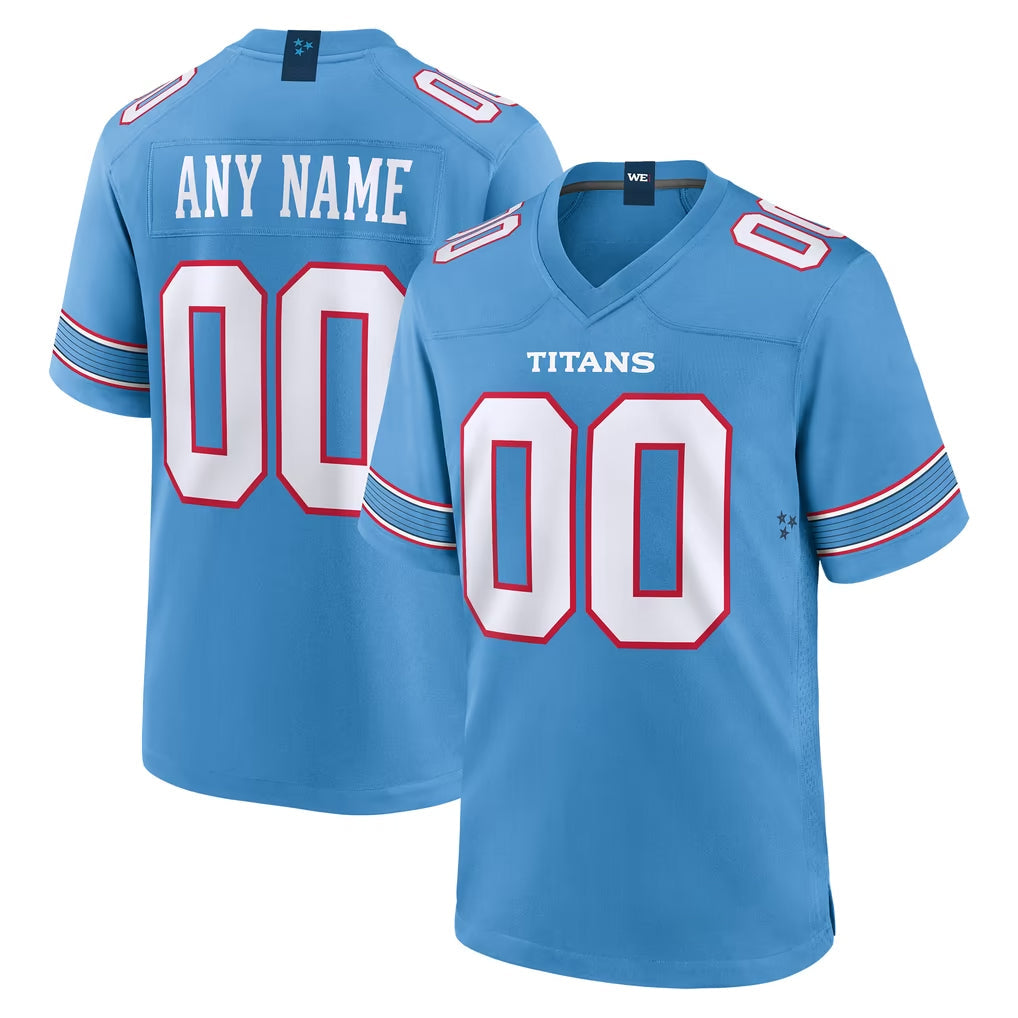 Kdoa Custom T.Titans Light Blue 2026 Game Home Any Name & Numbers Stitched Jerseys