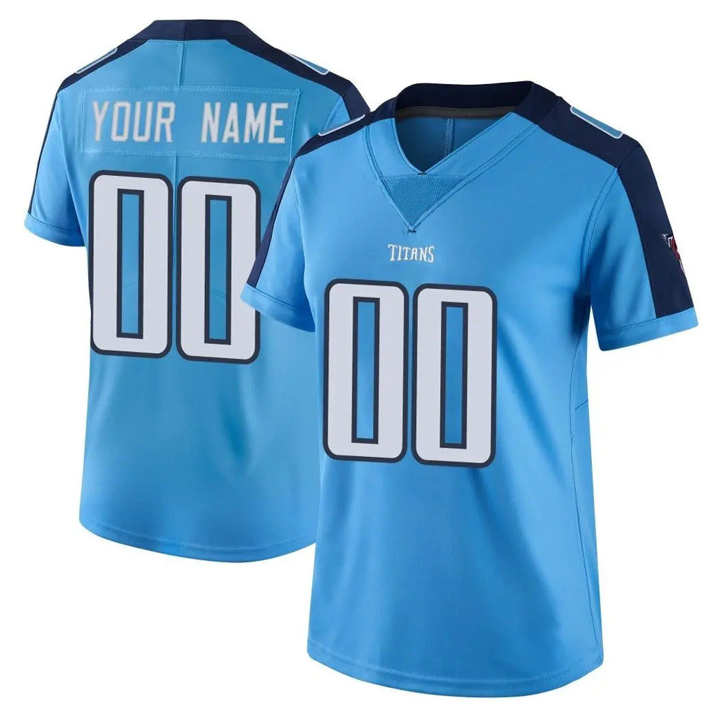 Kdoa Custom T.Titans Light Blue Limited Color Rush Home Game Any Name & Numbers Stitched Jerseys