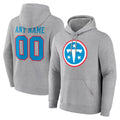 Kdoa Custom T.Titans Light Gray LOGO Pullover Hoodies Home Game Any Name & Numbers Stitched Jerseys