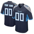 Kdoa Custom T.Titans Navy Home Game Any Name & Numbers Stitched Jerseys
