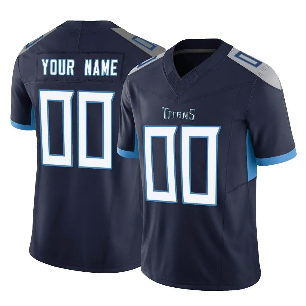 Kdoa Custom T.Titans Navy Limited Vapor F.U.S.E. Home Game Any Name & Numbers Stitched Jerseys