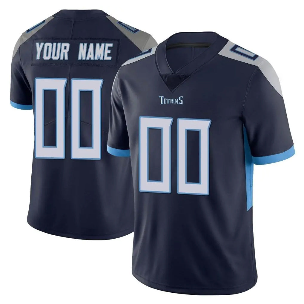 Kdoa Custom T.Titans Navy Limited Vapor Untouchable Home Game Any Name & Numbers Stitched Jerseys