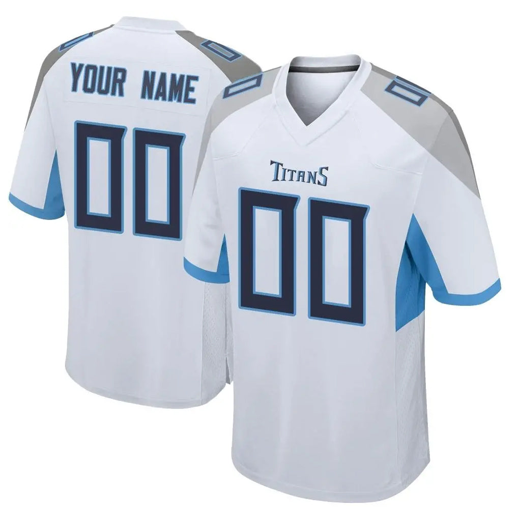 Kdoa Custom T.Titans White Home Game Any Name & Numbers Stitched Jerseys