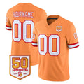 Kdoa Custom TB.Buccaneers 76' Orange 50th Season Vapor Limited Home Game Any Name & Numbers Stitched Jerseys