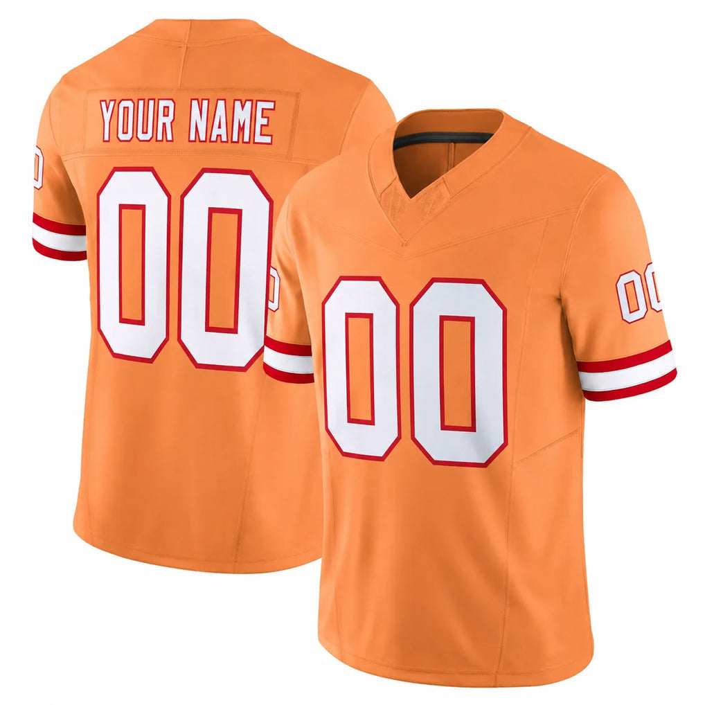 Kdoa Custom TB.Buccaneers Orange Limited Vapor F.U.S.E. Home Game Any Name & Numbers Stitched Jerseys