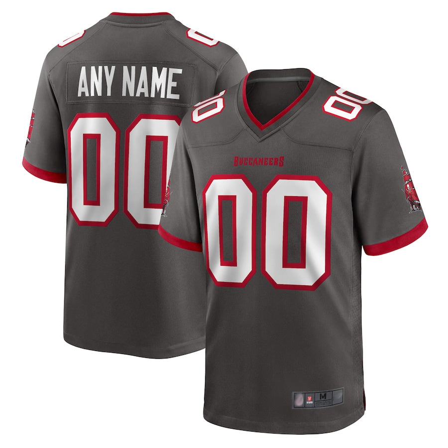 Kdoa Custom TB.Buccaneers Pewter Home Game Stitched Jerseys