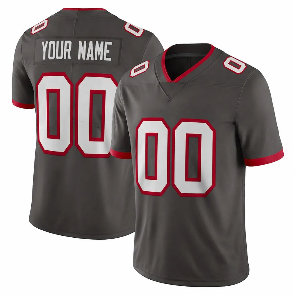 Kdoa Custom TB.Buccaneers Pewter Limited Alternate Vapor Home Game Any Name & Numbers Stitched Jerseys
