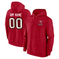 Kdoa Custom TB.Buccaneers Red LOGO Pullover Hoodie Home Game Any Name & Numbers Stitched Jerseys