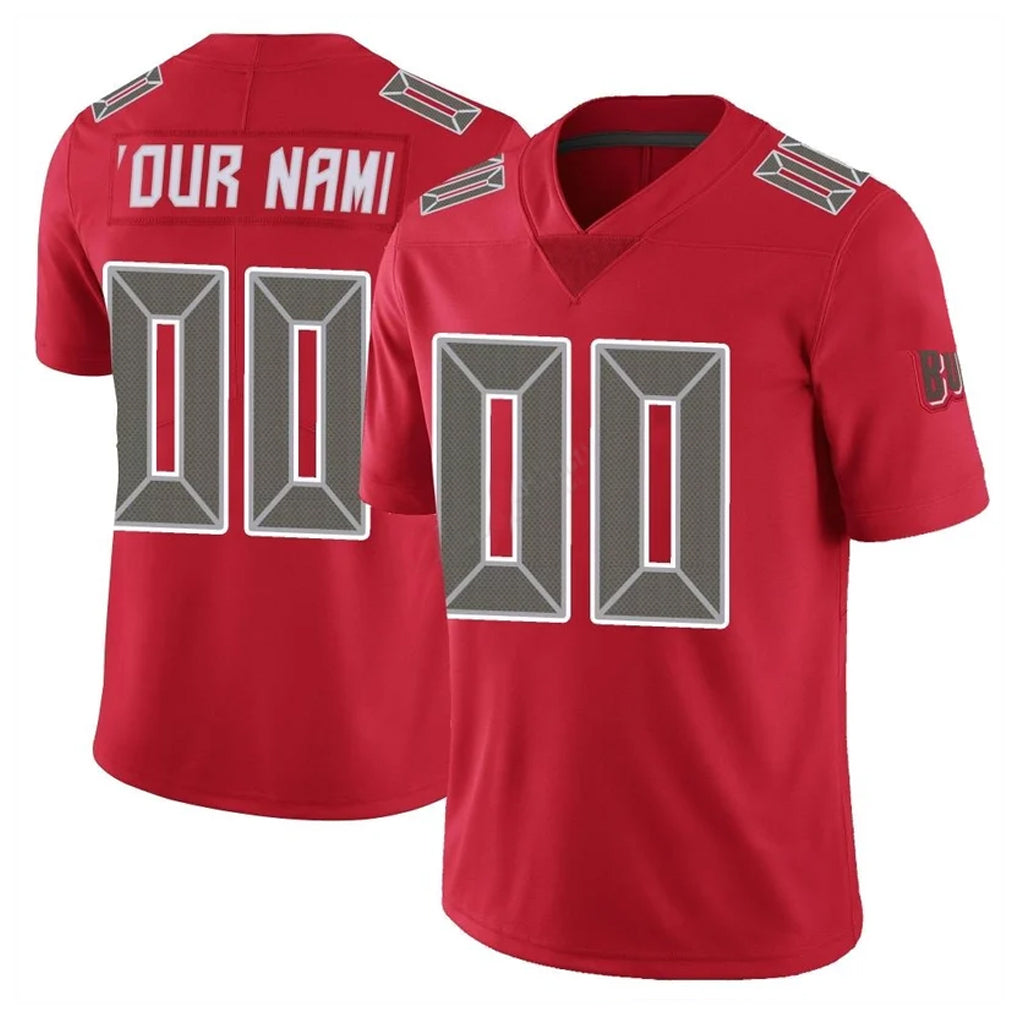 Kdoa Custom TB.Buccaneers Red Limited Color Rush Home Game Any Name & Numbers Stitched Jerseys