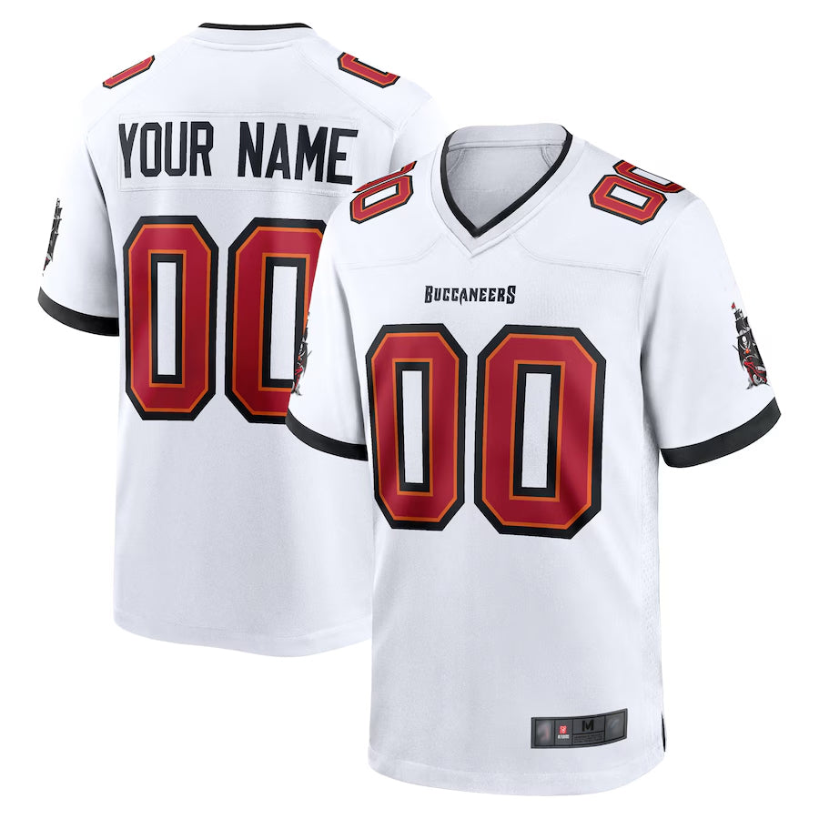 Kdoa Custom TB.Buccaneers White Replica Game Stitched Jerseys