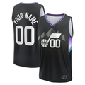 Kdoa Custom U.Jazz Fanatics Black Fast Break Jerseys - Statement Editio