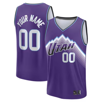 Kdoa Custom U.Jazz Fanatics Purple Fast Break Replica Custom Jerseys - Icon Edition