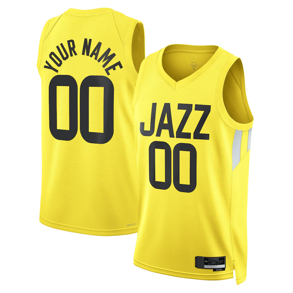 Kdoa Custom U.Jazz Gold Swingman Jerseys - Icon Edition