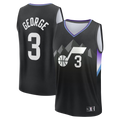Kdoa U.Jazz #3 Keyonte George Fanatics Black Fast Break Replica Jerseys - Statement Edition