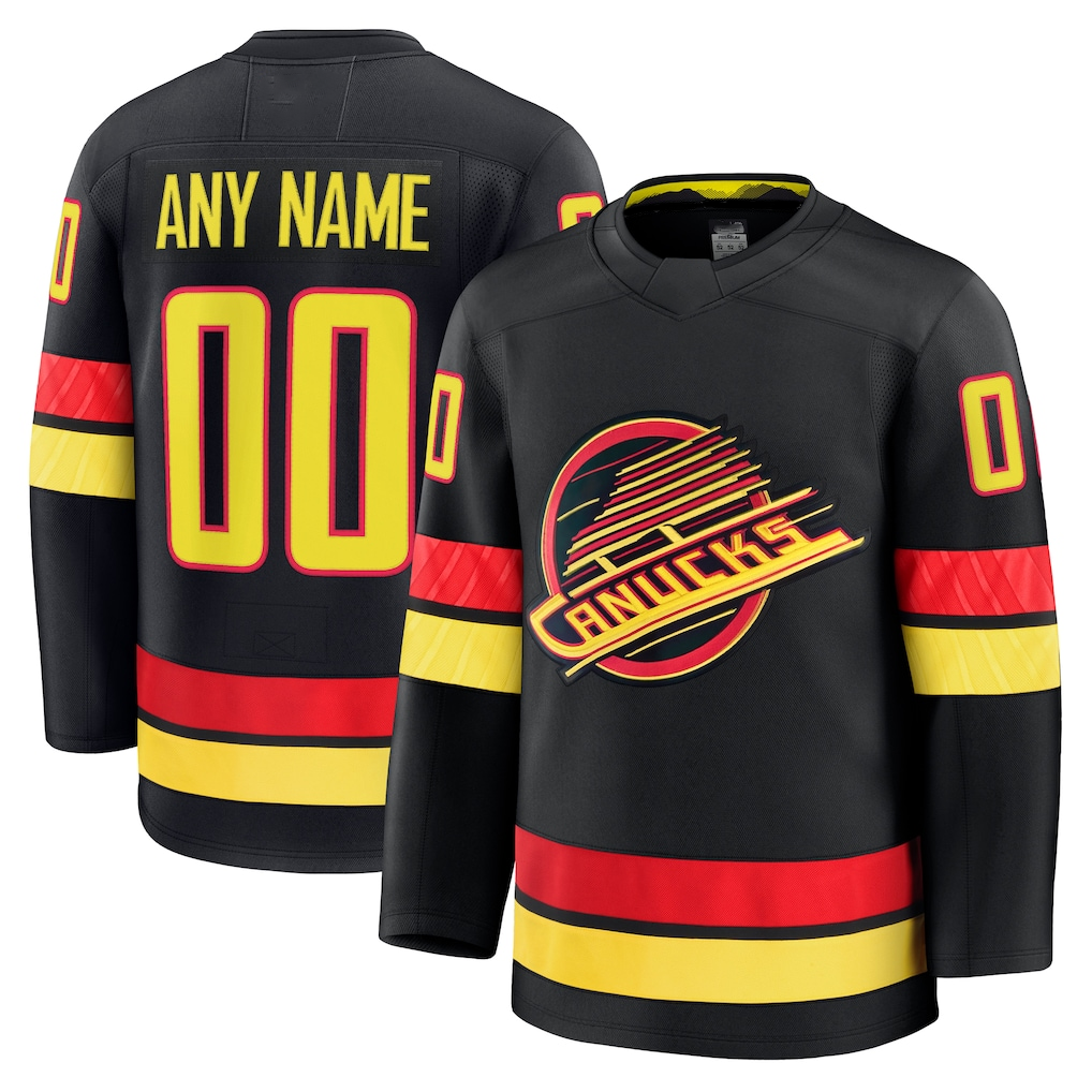 Kdoa Custom V.Canucks Black Alternate Premium Jerseys